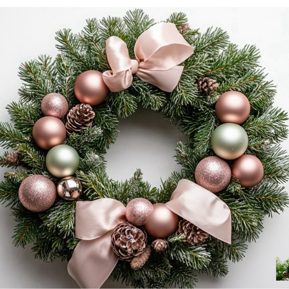 Bubble Gum & Berries Evergreen Wreath